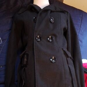 Black Double-Breasted Coat